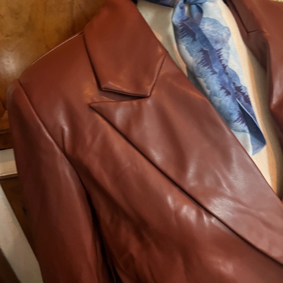 NWT Faux Leather Jacket Size S - Picture 2 of 6